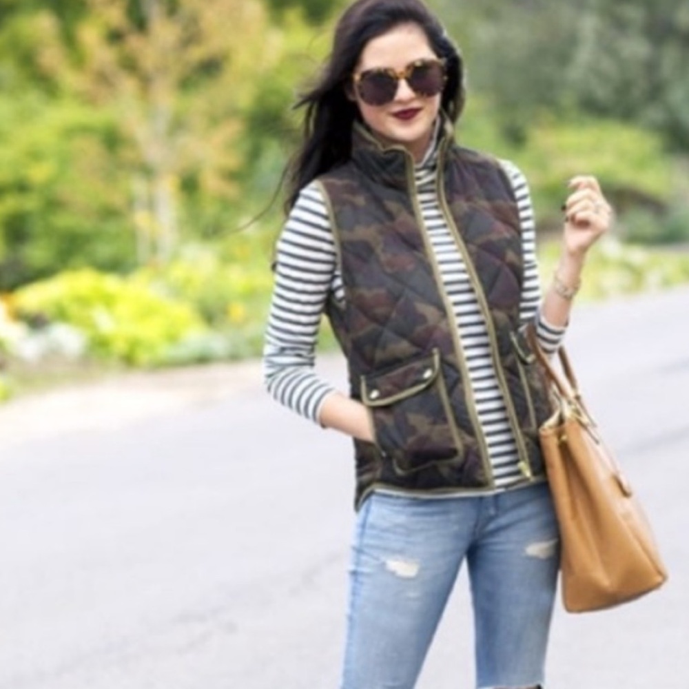 J. Crew Camouflage Quilted Vest - Picture 7 of 7